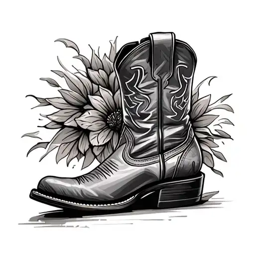 Cowboy Boot tattoo design idea