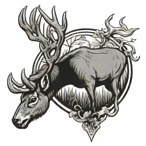 archery deer hunt inspired tattoo tattoo design idea