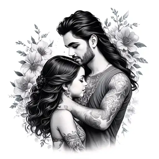 Daddy Daughter tattoo design idea