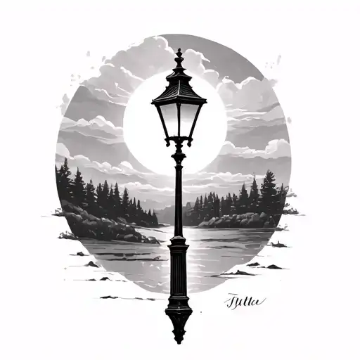 Lamp Post tattoo design idea
