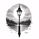 Lamp Post tattoo design idea