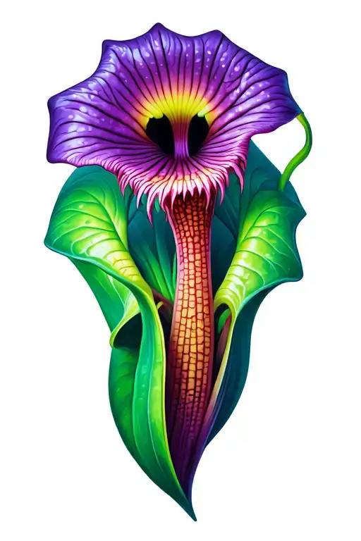 carnivorous plant tattoo design idea