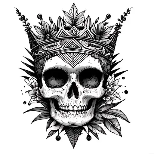 Sodica Cancer with crown and Hawaii Inspired tattoo design idea