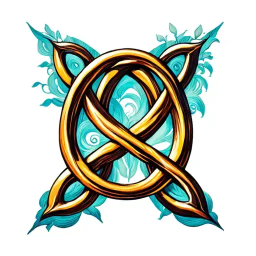 Trinity knot design incorporating tattoo design idea
