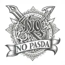 slingshot tool  tattoo that says "no pasa nada" tattoo design idea