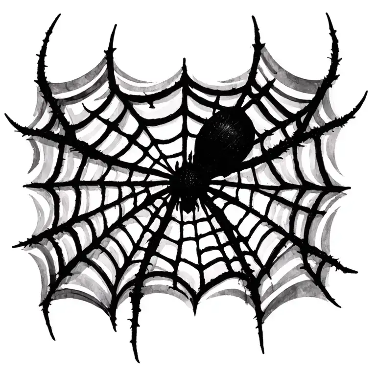 spider web tattoo design idea