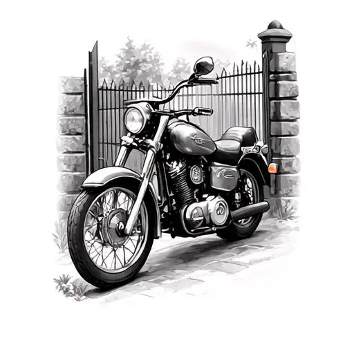 When I was a kid I always open the gate when my dad honks in his bike, it’s a big memory for me, can I have a tattoo ide tattoo design idea