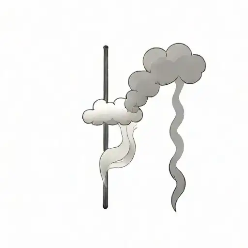 Coverup Clouds and Smoke tattoo design idea