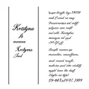 delicate memorial for parents mama Krystyna 19/06/1950-26/07/1999. dad Józef 09/04/1950-14/09/1997 tattoo design idea