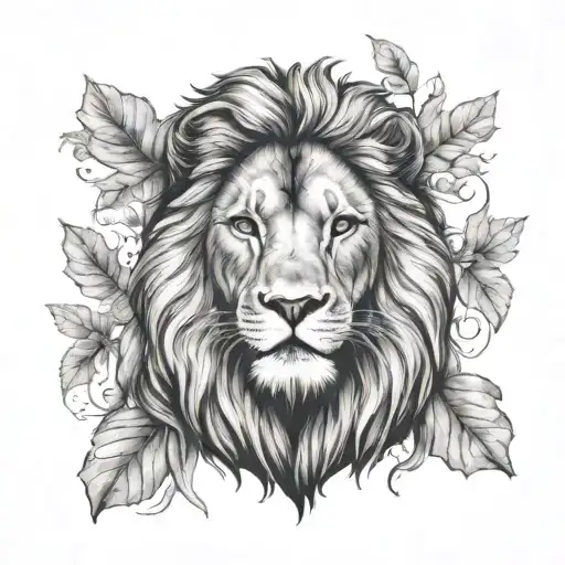 jesus christ lion head tattoo design idea