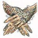 anime hand tattoo tattoo design idea