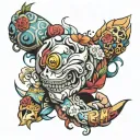 anime hand tattoo tattoo design idea