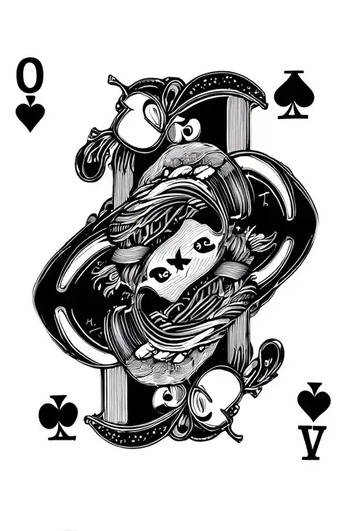 poker cards 2 and 7 tattoo design idea