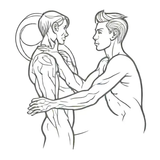 gay sex time tattoo design idea