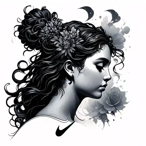 Nike Goddess tattoo design idea