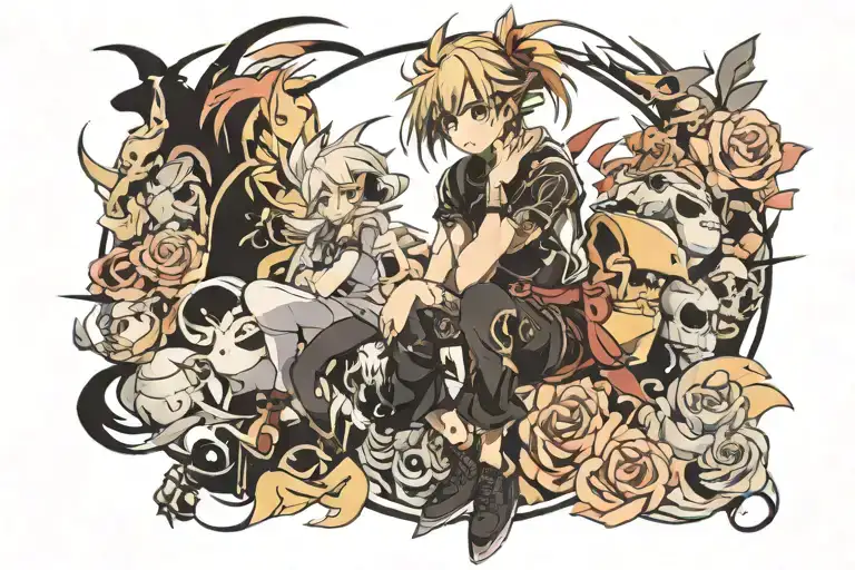 anime character tattoo design idea