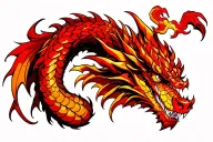 dragon scales tattoo design idea