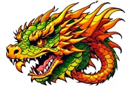 dragon scales tattoo design idea