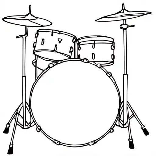 Christian drum set tattoo design idea