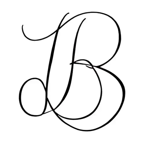 Cursive B tattoo design idea