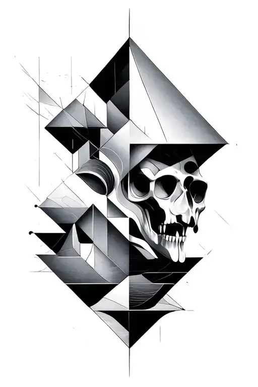 Kendinski, Dali, Escher Geometric tattoo design idea