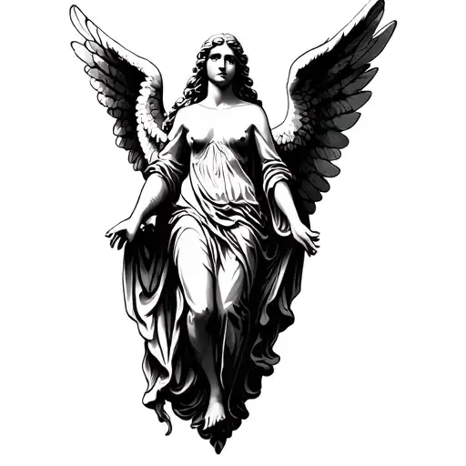 biblically accurate angel tattoo design idea