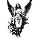 biblically accurate angel tattoo design idea