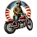 cancer survivor, firefighter, motorcycle tattoo design idea