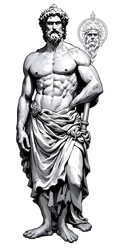 Zeus hades greek god tattoo design idea