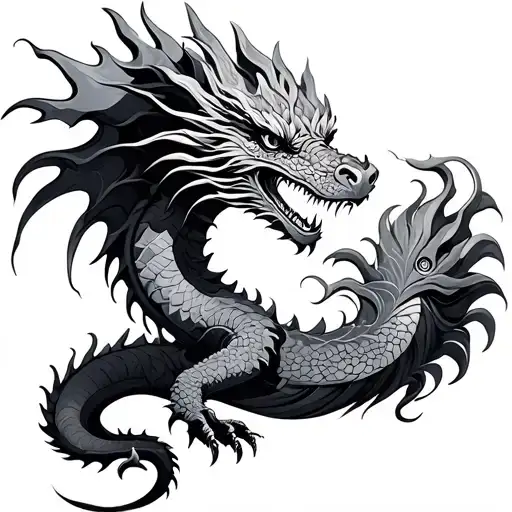 Dragon Mandala tattoo design idea