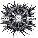 2022 Roman Numerals tattoo design idea