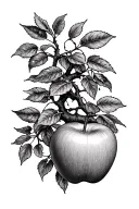 Apple Tree Intertwined With Pecan Tree Tattoo design tattoo design idea