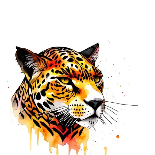 Aztec jaguar warrior tattoo design idea