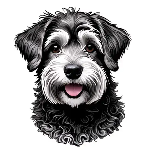 Goldendoodle tattoo design idea