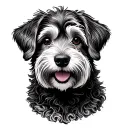 Goldendoodle tattoo design idea