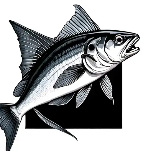 mackerel tattoo design idea