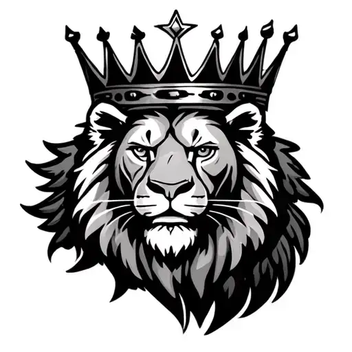 Lion with crown with basketball and wings tattoo design idea