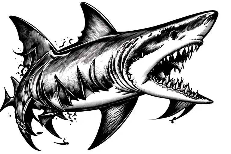 chest shark tattoo design similar to conor mcgregor chest tattoo tattoo design idea