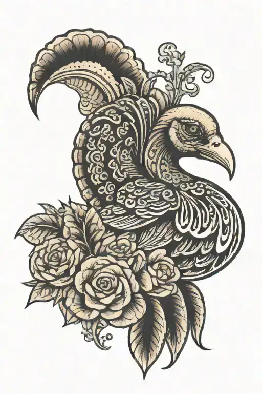 turkey tattoo design idea