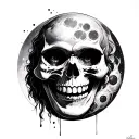 gestured face moons turned in to skulls smile now cry later tattoo ideas  tattoo design idea