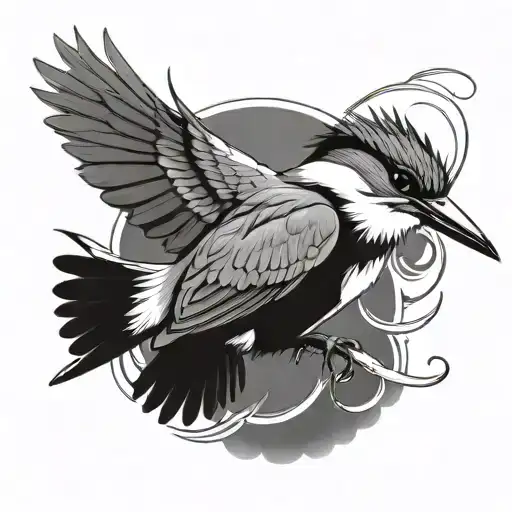 Kingfisher tattoo design idea