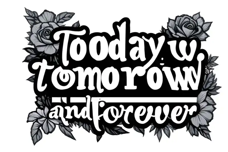 "Today, tomorrow and forever " 224 tattoo design idea