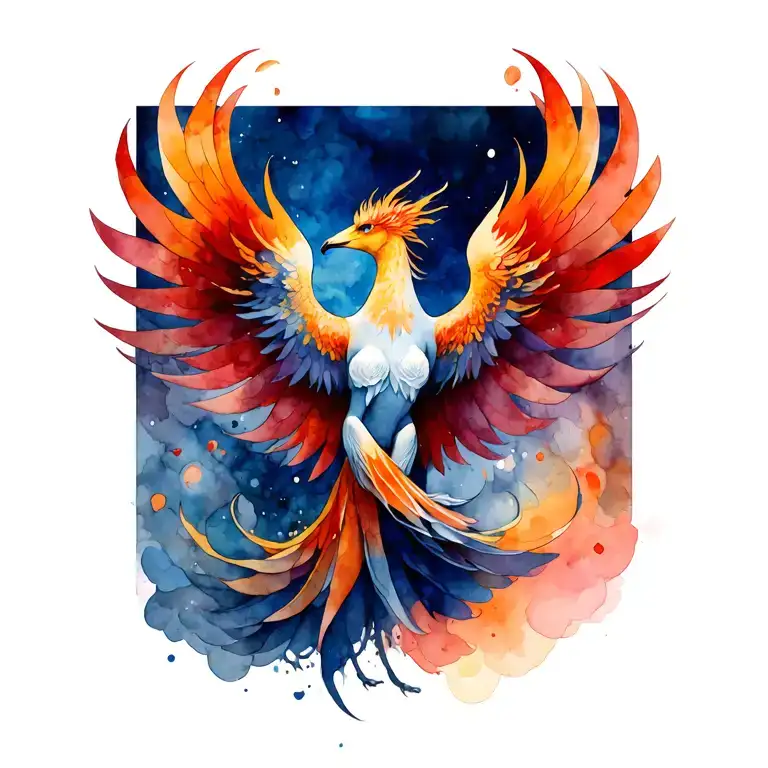 Phoenix trievetra feminine tattoo design idea
