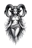 Aries Goddess tattoo design idea