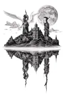 heaven vs Hell tattoo design idea