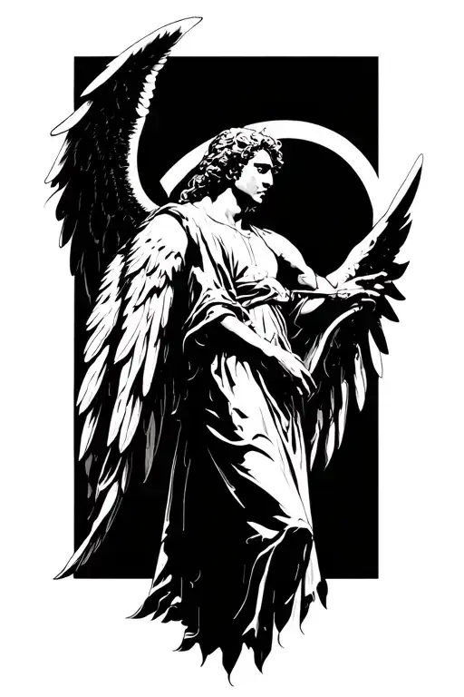 arch angel michael tattoo design idea