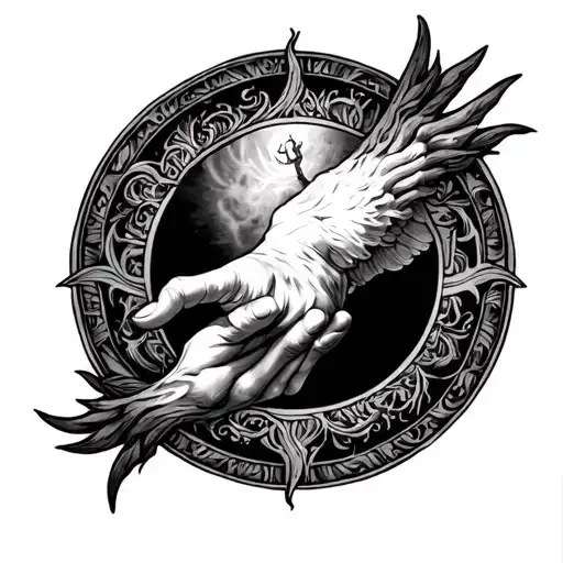 7 sins in a circle with psalm 91 forearm tattoo tattoo design idea