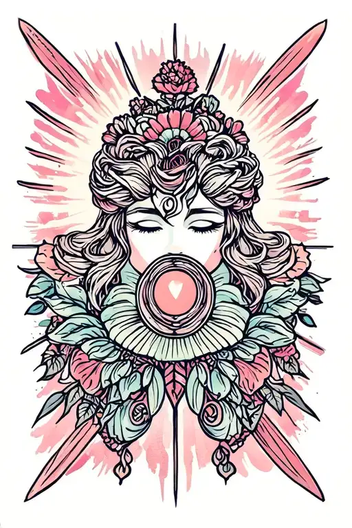 I want a design for my girlfriend. I want a symbol that represents what she is. Joy, security, positive energy, loyalty, tattoo design idea