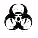 biohazard symbol tattoo design idea