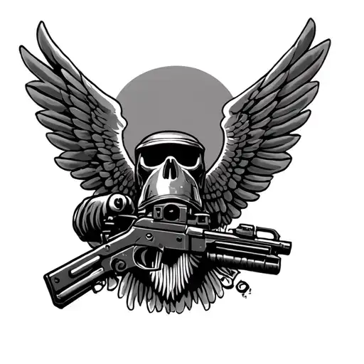 Airborne Military Police tattoo design idea